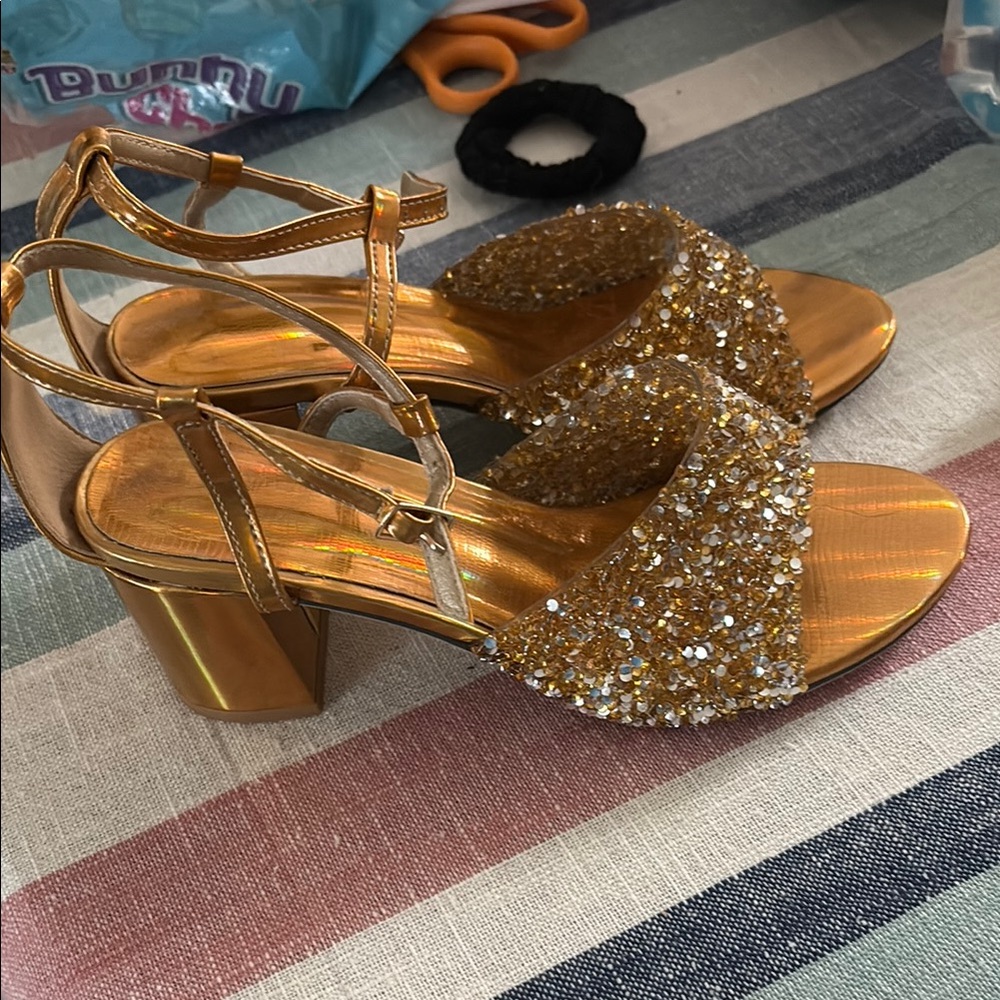 Gold Glitter Women's Sandals